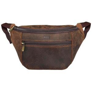 Leather Waist Pack for Men & Women - Full Grain Leather Fanny Bag, Adjustable